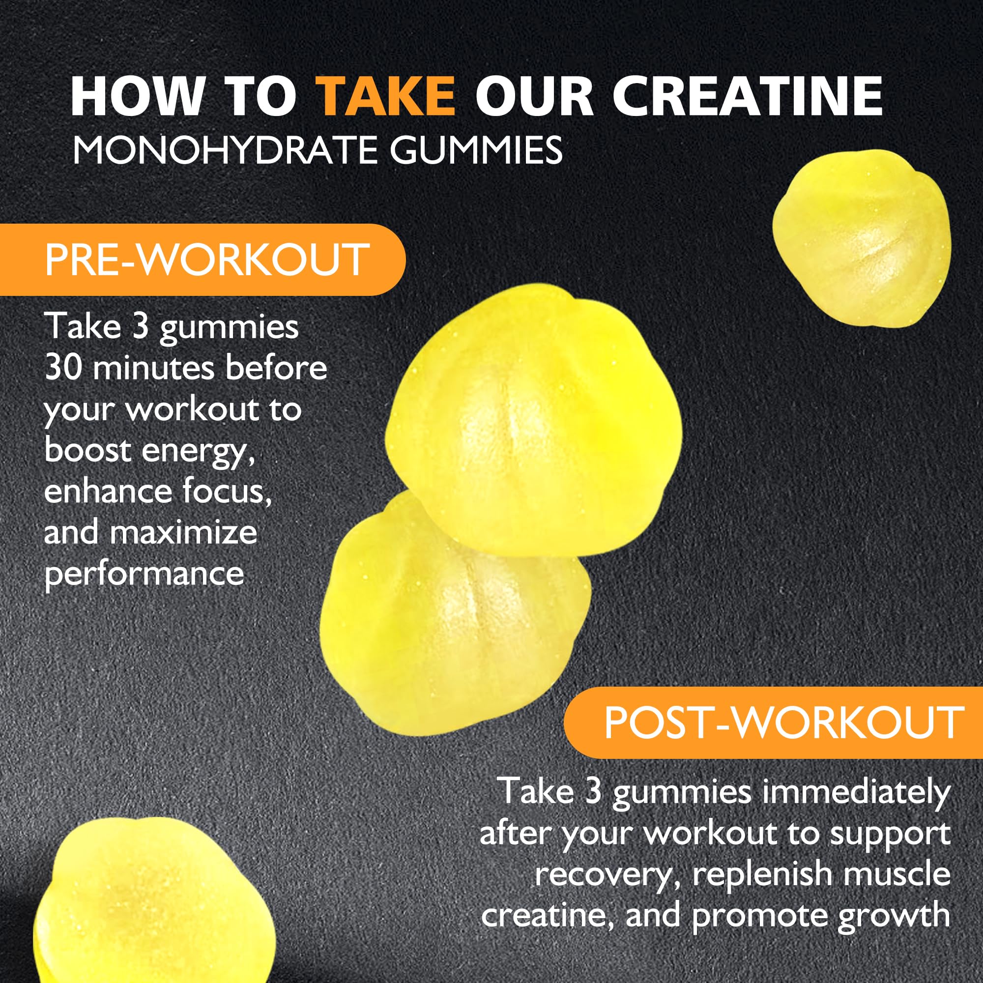 Gomme BEAST BITES Nutrition créatine monohydrate – étiquette claire pour le dosage.
