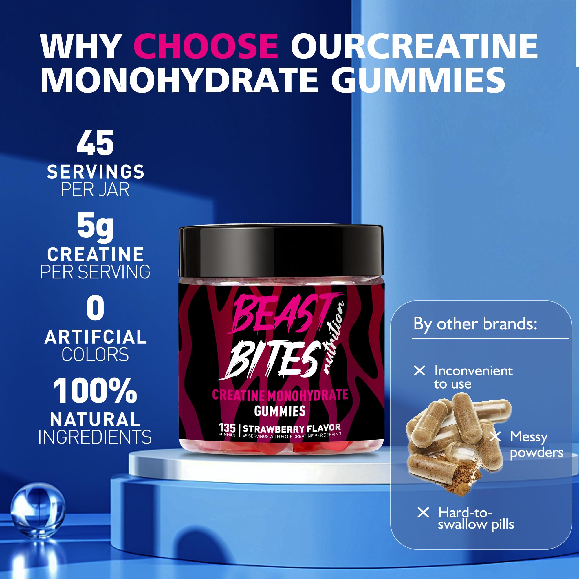 Goût fraise BEAST BITES Nutrition, plaisir quotidien