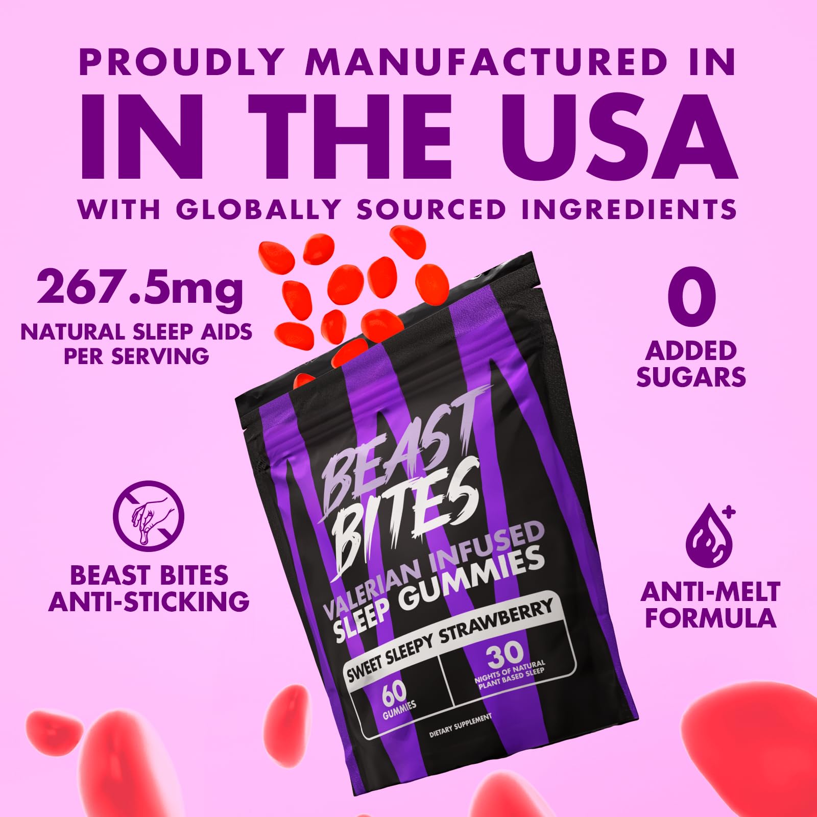 Beast Bites pot de 30 portions, idéale pour la routine nocturne.