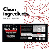 Beast Mind: etiquette-produit avec design clair et informations fiables