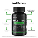 Beast Mind Focus: gélules visibles illustrant la clarté mentale