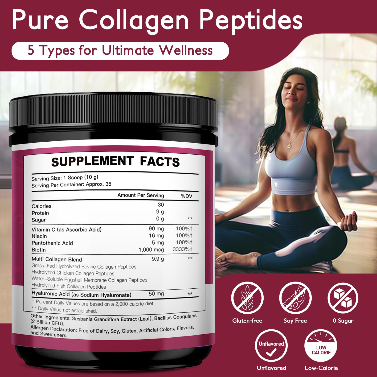 Beautide Poudre Collagène, cuillère-doseuse prête à mesurer une portion pratique
