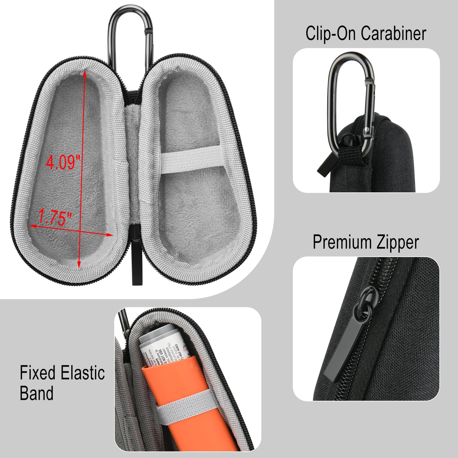 Coque EVA robuste Beautyflier avec intérieur velours pour inhalateur
