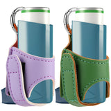 Beautyflier étui inhalateur vert compact favorise un accès rapide.