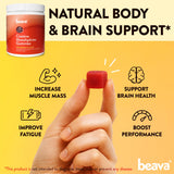 Gommes Beava véganes et sans gluten, goût naturel de fraise