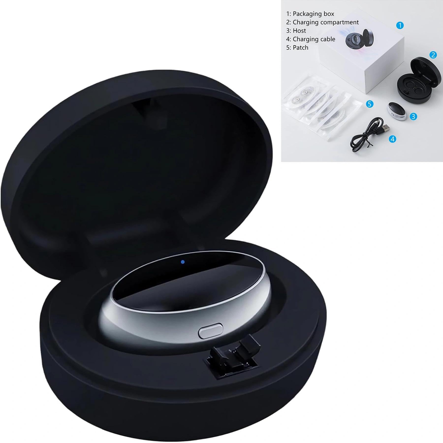 BEBESIRI anti-ronflement portable noir, améliore le flux respiratoire pendant le sommeil