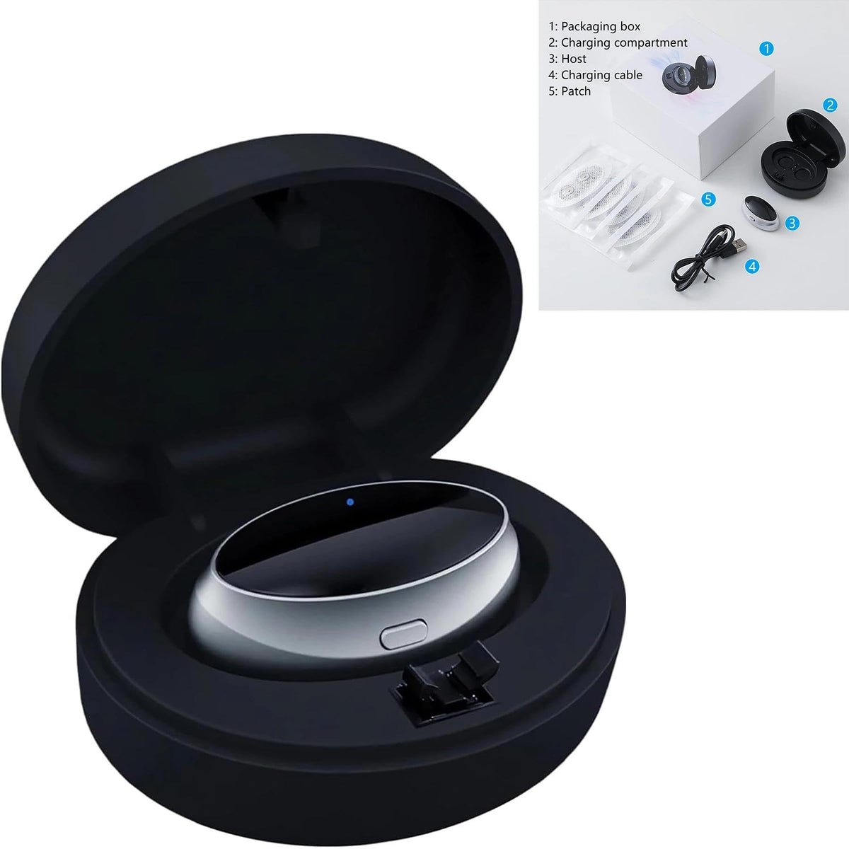 BEBESIRI anti-ronflement portable noir, améliore le flux respiratoire pendant le sommeil