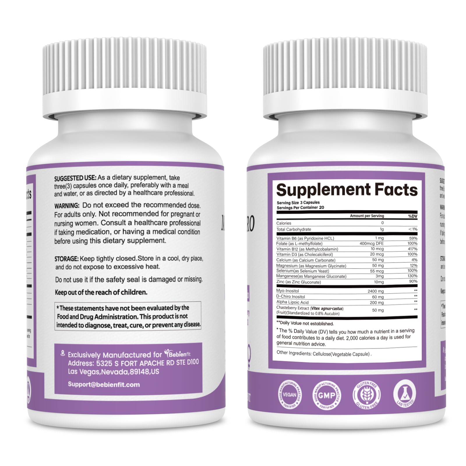 Bebien fit dosage quotidien : capsules faciles à avaler, pratique au quotidien.