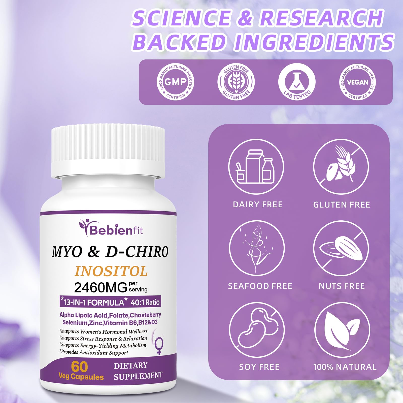 Bebien fit vitamines-D3-B6-B12 : sections sur les vitamines énergétiques.