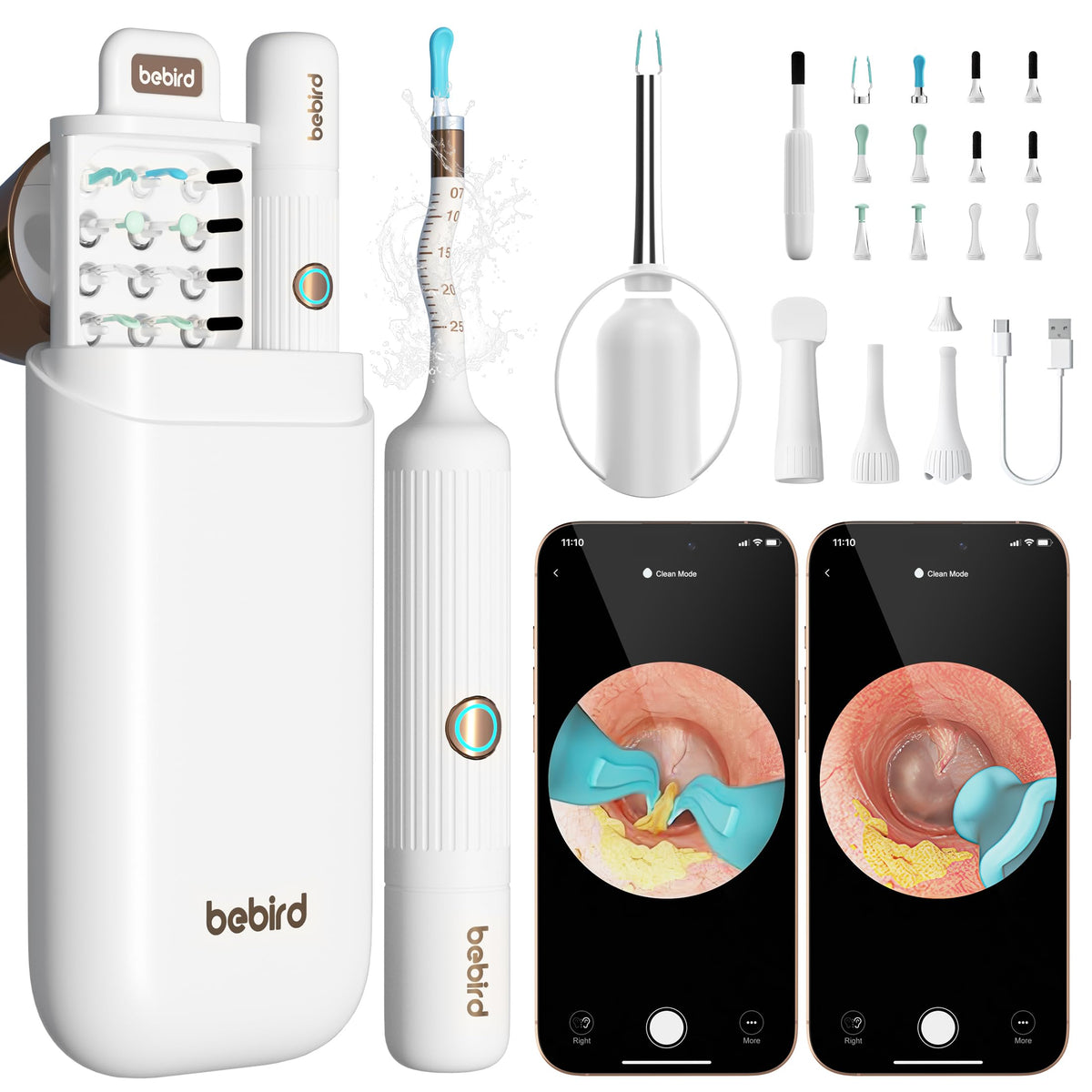 BEBIRD Earsight Plus caméra-vision-1080p offre une inspection auditive précise et claire