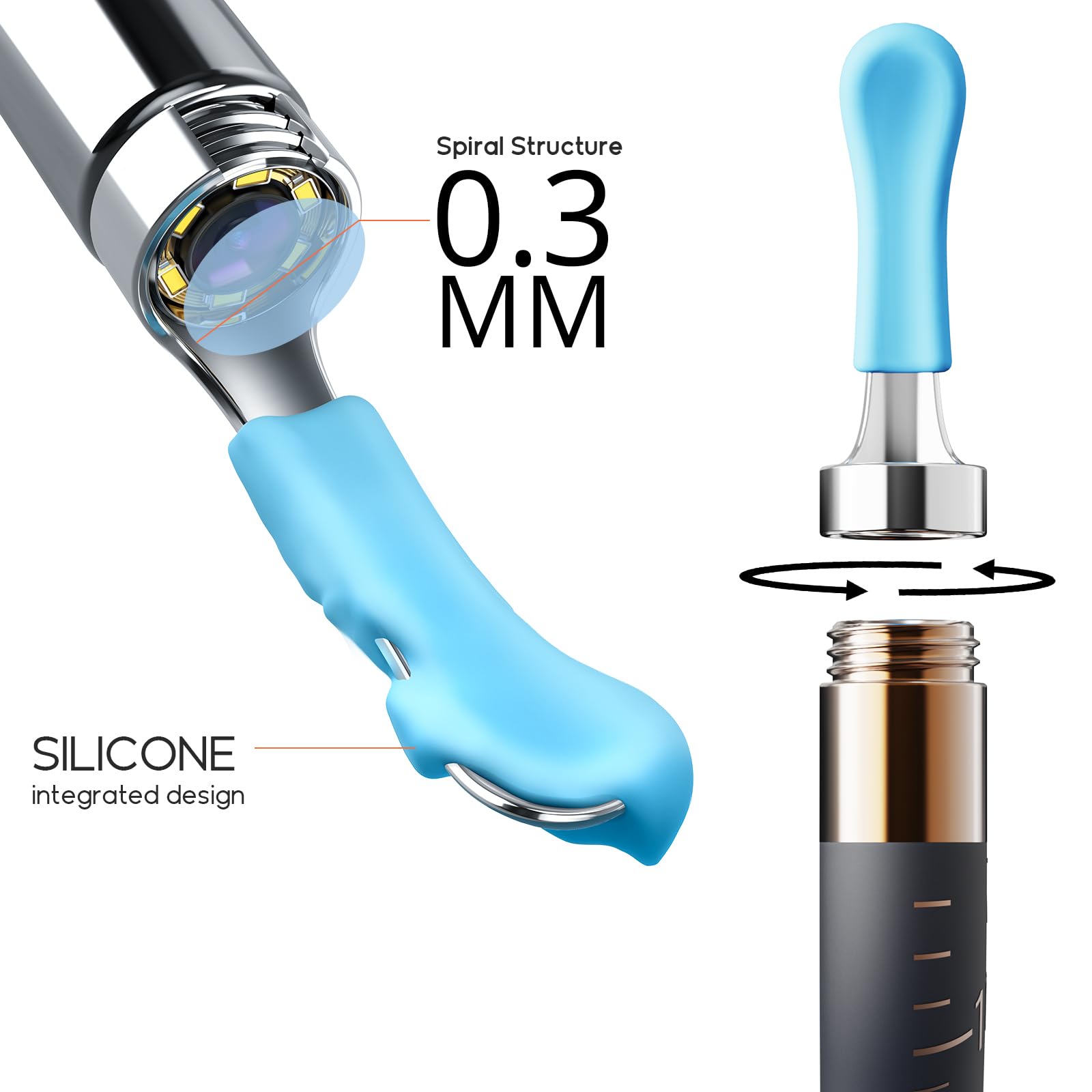 BEBIRD ensemble-embouts-silicone-14pieces, variété d'embouts adaptés au nettoyage.