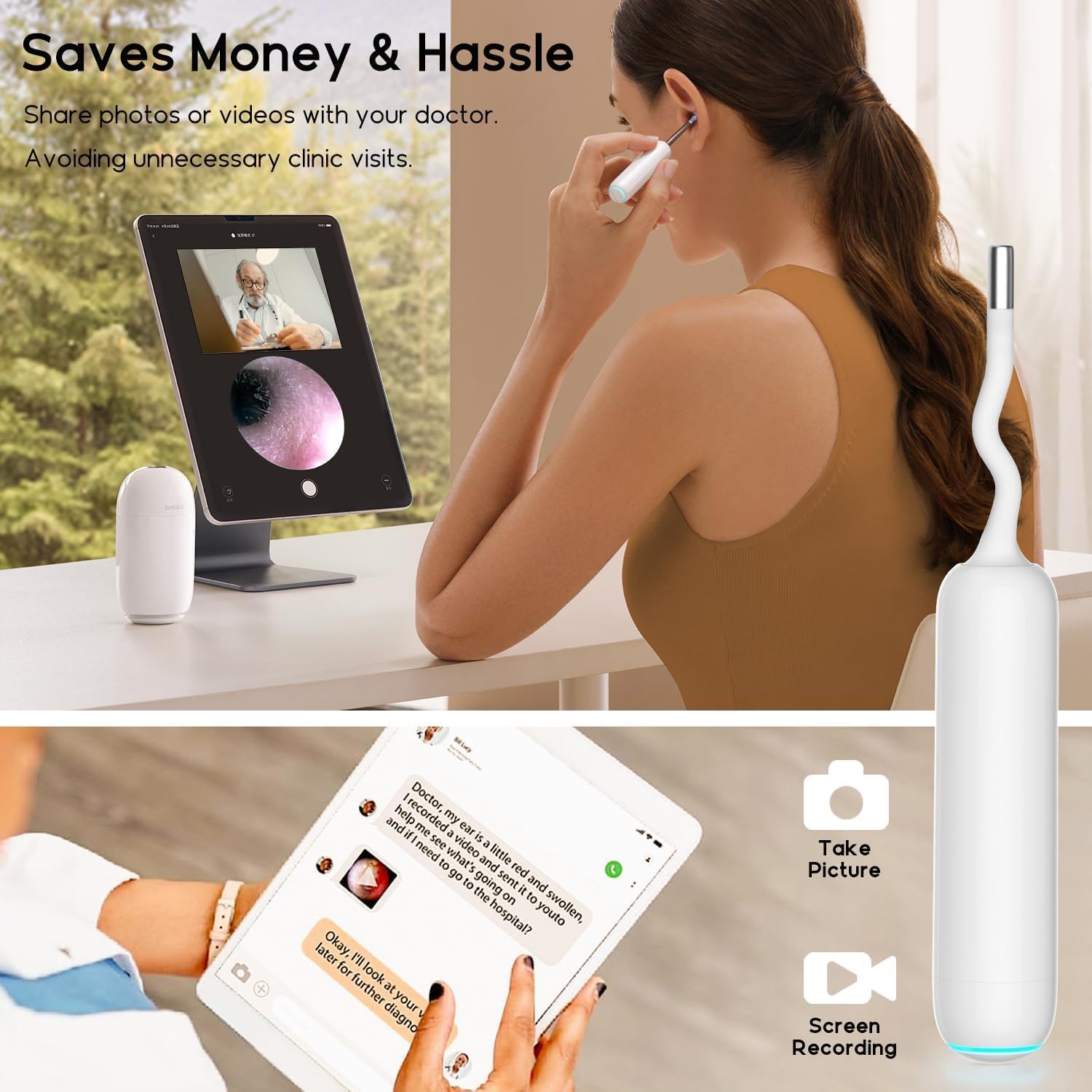 BEBIRD Home 30S pinces cire oreille pour extraction contrôlée