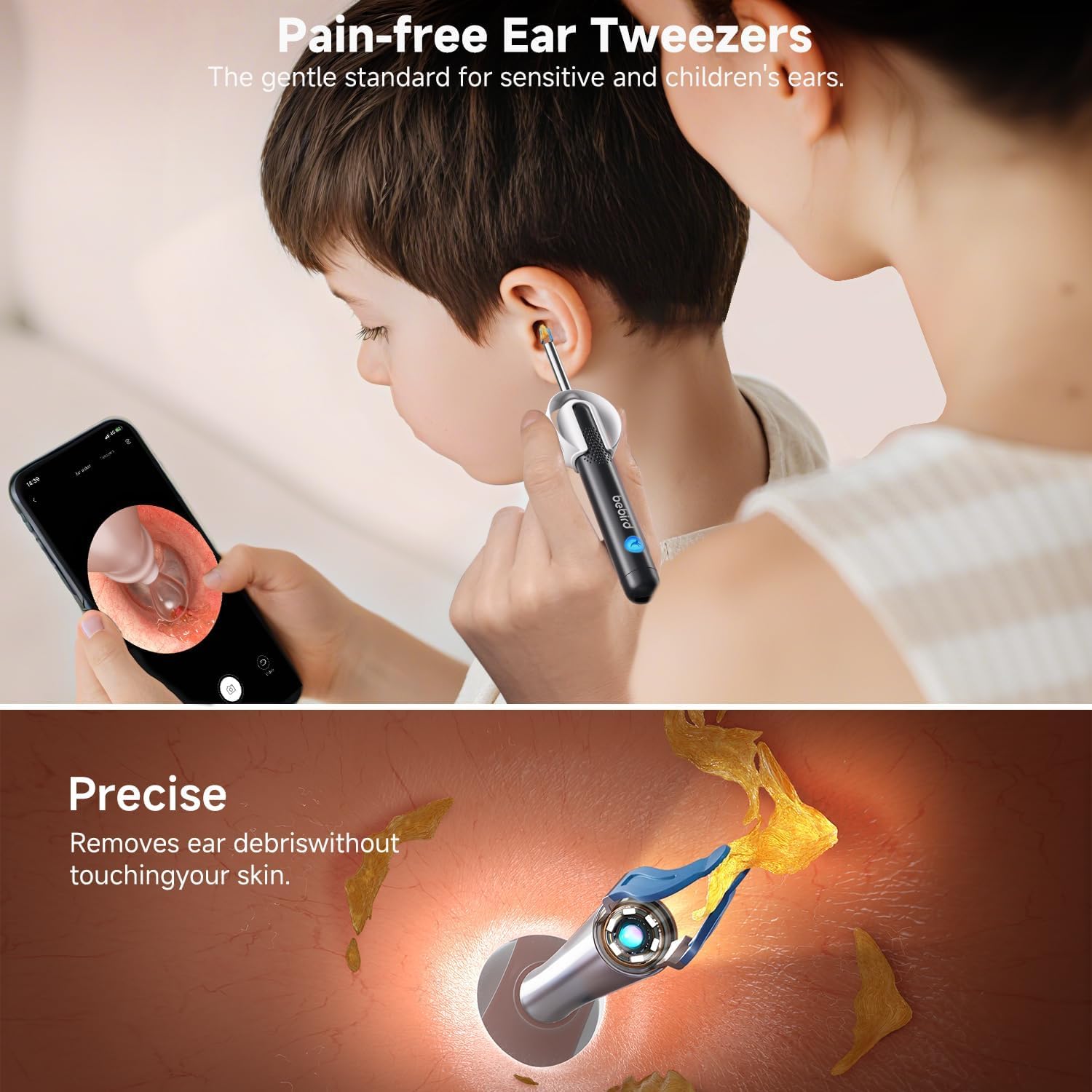 BEBIRD R1 Ultra, pipette oreille visuelle pour applications ciblées.