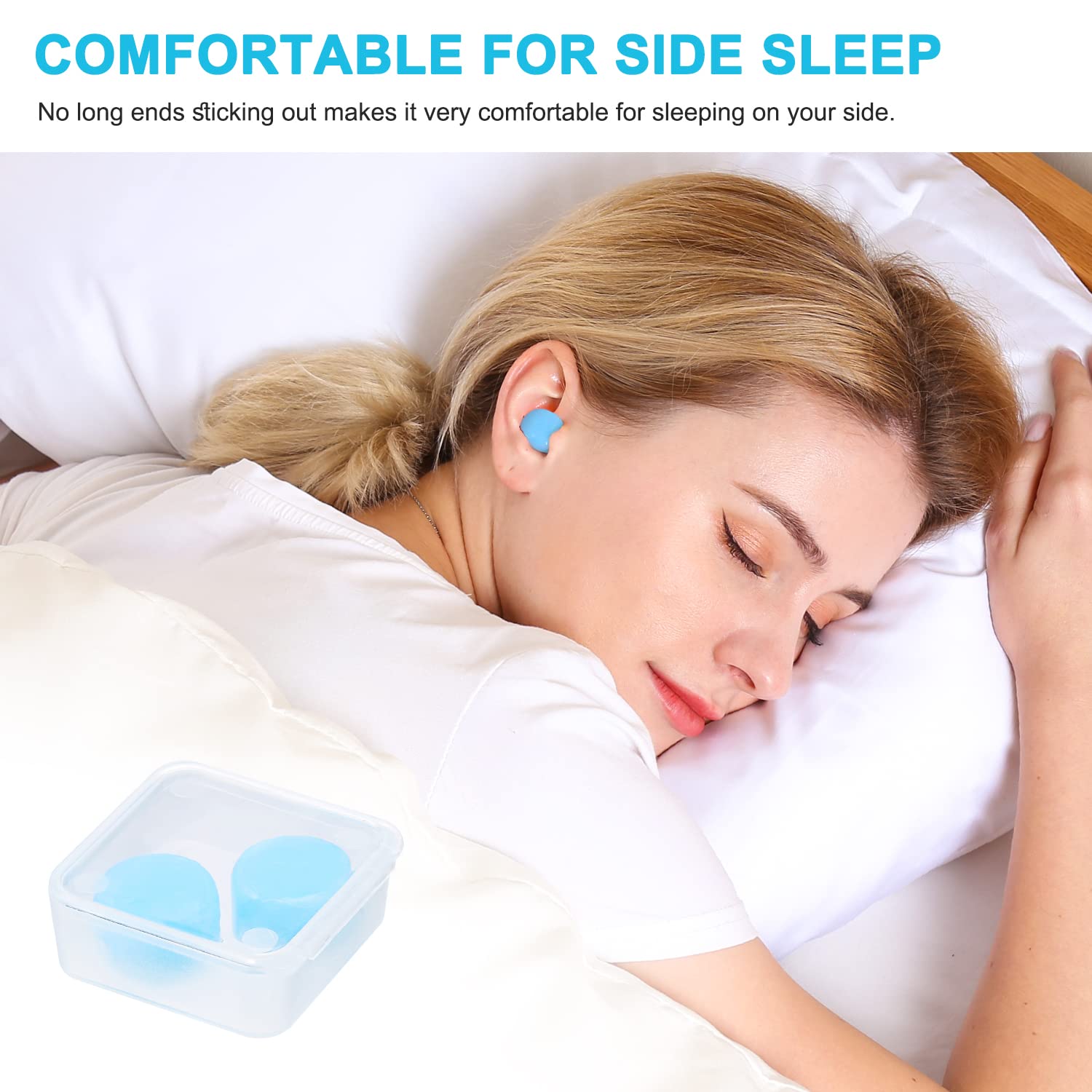Becheln bouchons d'oreilles en silicone, usage nocturne pour dormir.