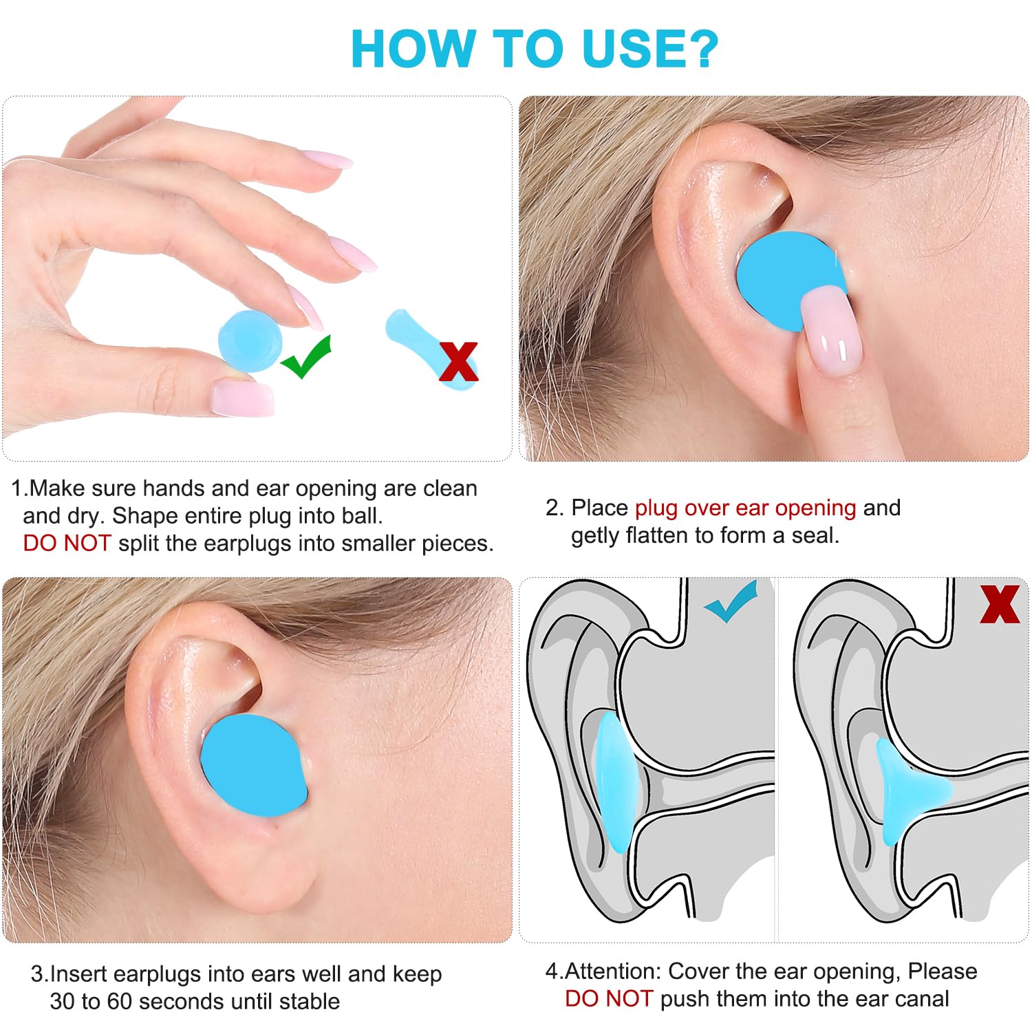Becheln bouchons d'oreilles en silicone pour la tonte du gazon.