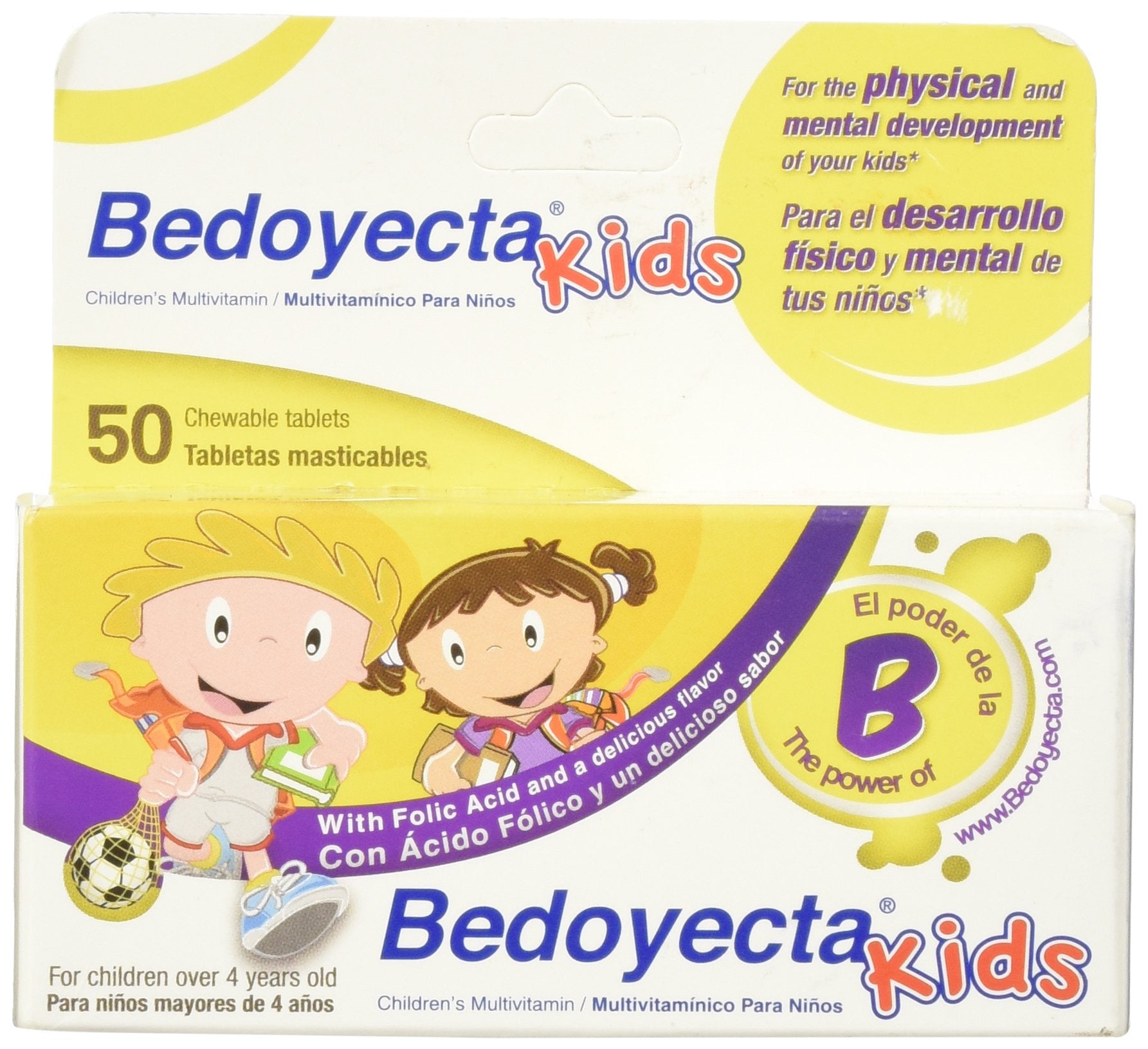 Bedoyecta Enfants: bonbons à mâcher en boîte, soutien nutritionnel pour la croissance