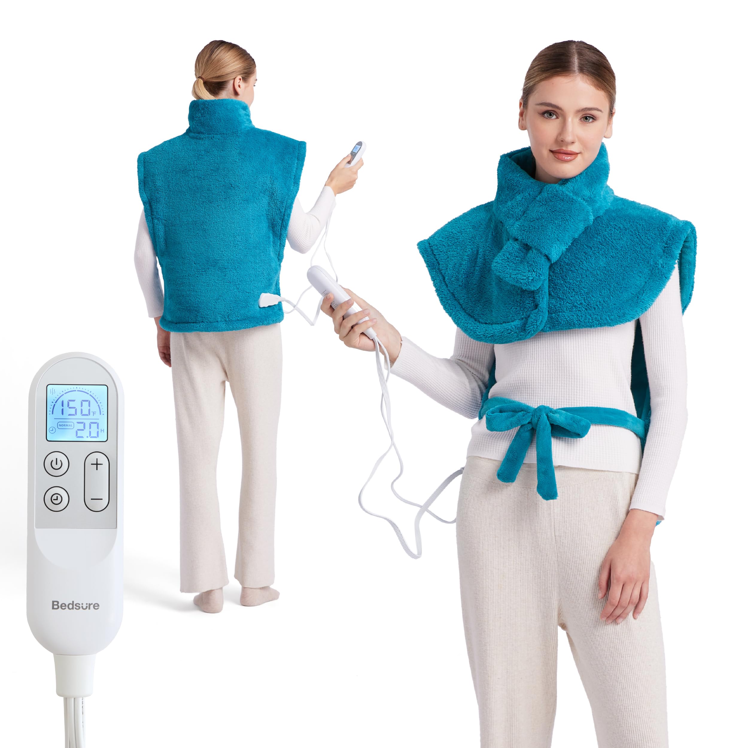 Bedsure Wrap Heating Pad sur le cou et les épaules, chaleur enveloppante pour le dos.