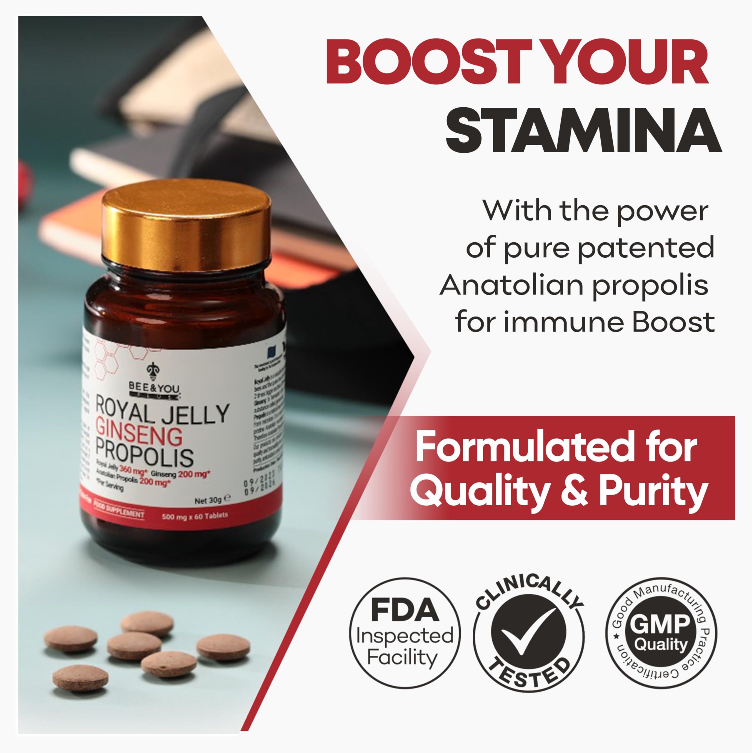 Bee & You ginseng coréen rouge – énergie stable et endurance pour sportifs