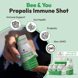 Bee & YOU Propolis Immun Shot: paquet de 12 bouteilles pratique.