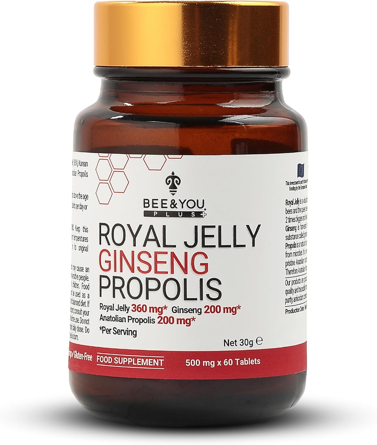 Bee & You tablettes Ginseng emballage – énergie durable pour athlètes et concentration