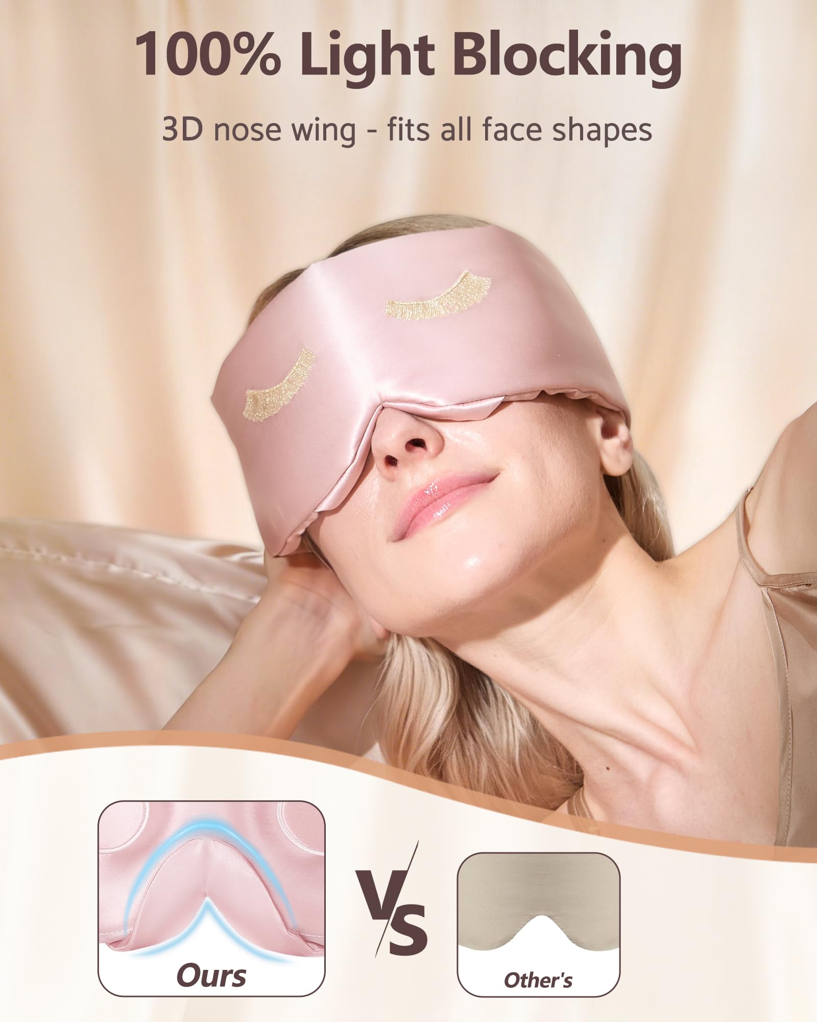 BeeVines Masque Sommeil: protection des extensions de cils pendant le sommeil.
