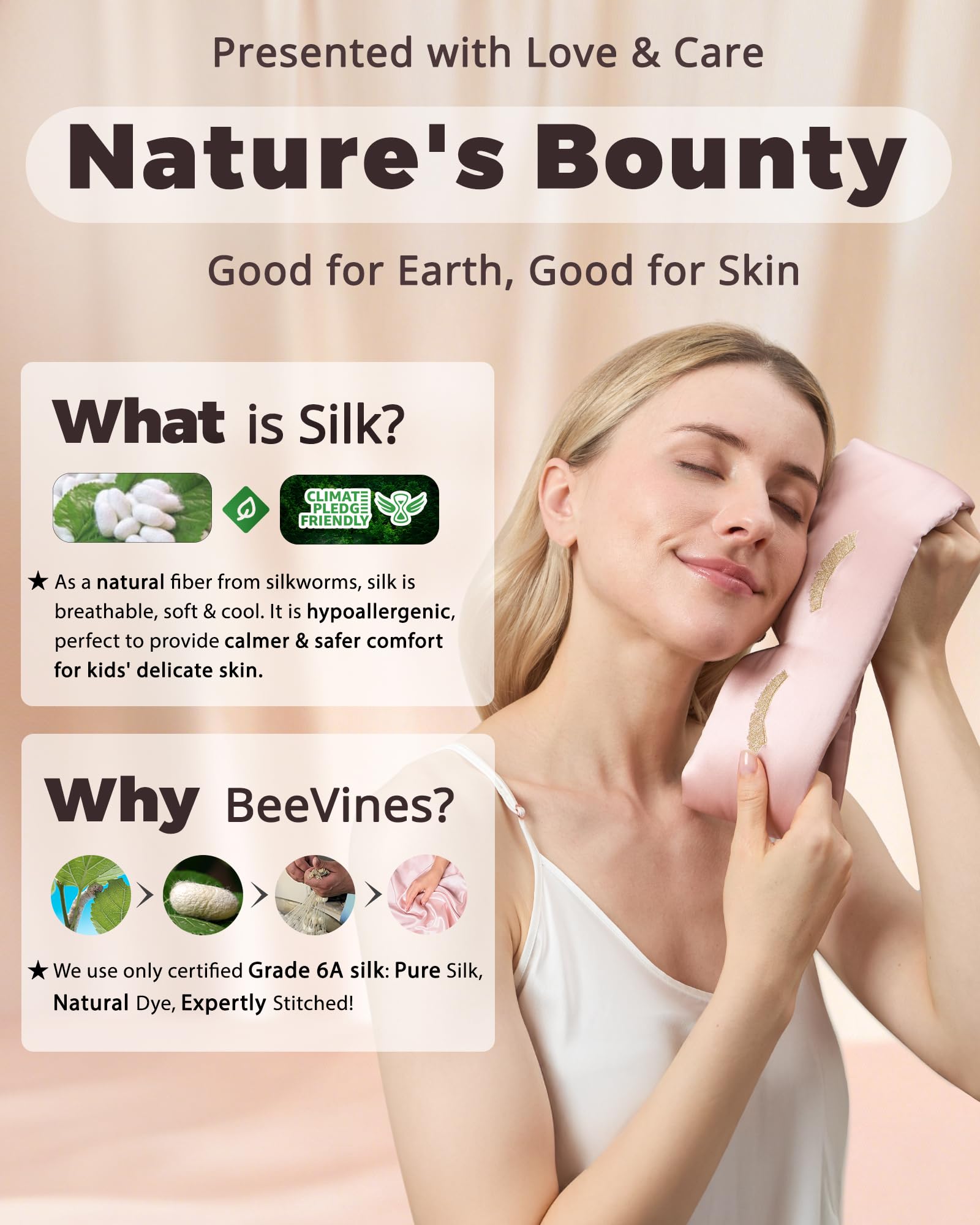 BeeVines Masque Sommeil: matière naturelle et respirante pour des nuits calmes.