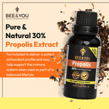 Bee & You Propolis gouttes-applicateur, dosage précis pour usage quotidien.