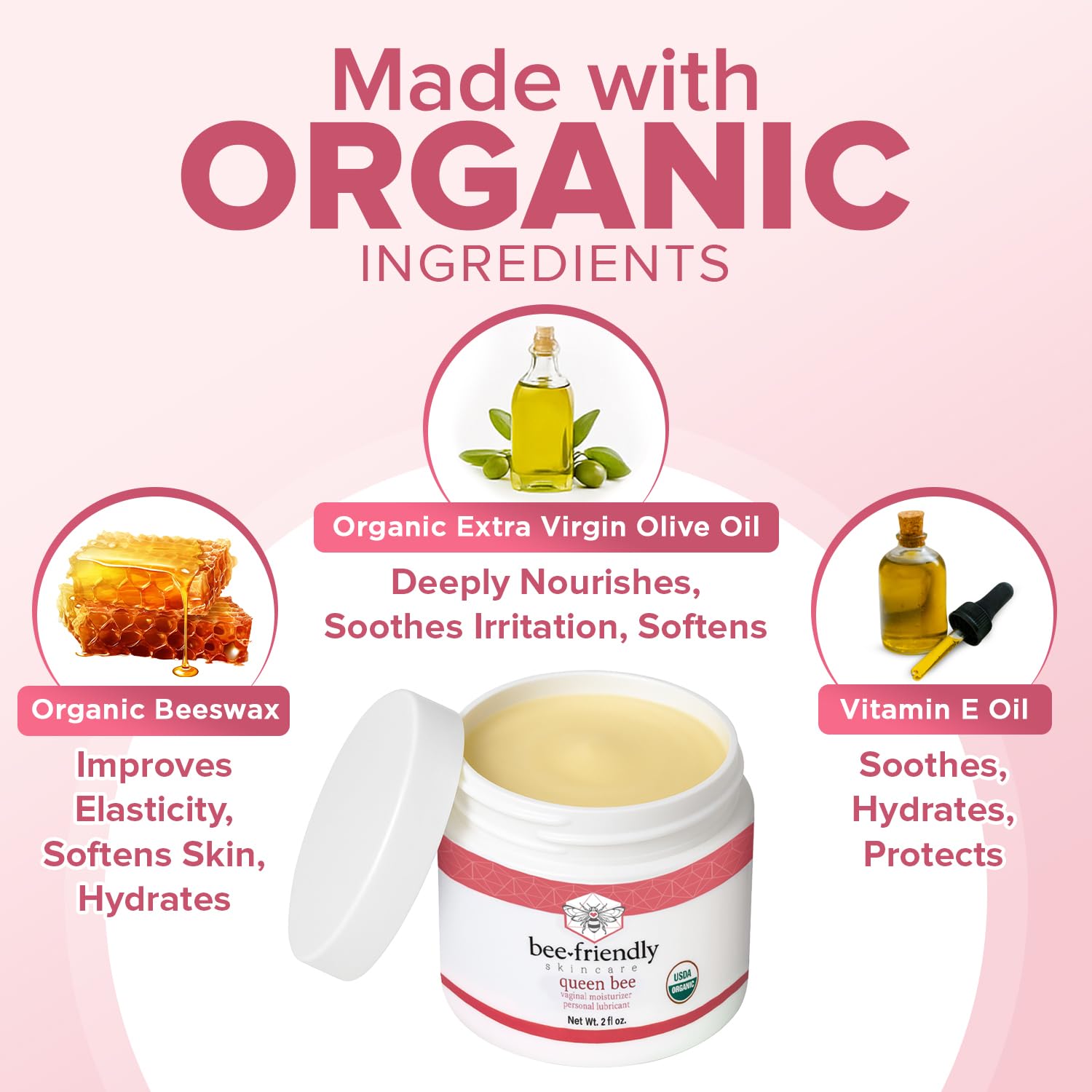 Cire d’abeille avec propolis et pollen apportant protection et récupération cutanée.