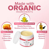 Cire d’abeille avec propolis et pollen apportant protection et récupération cutanée.
