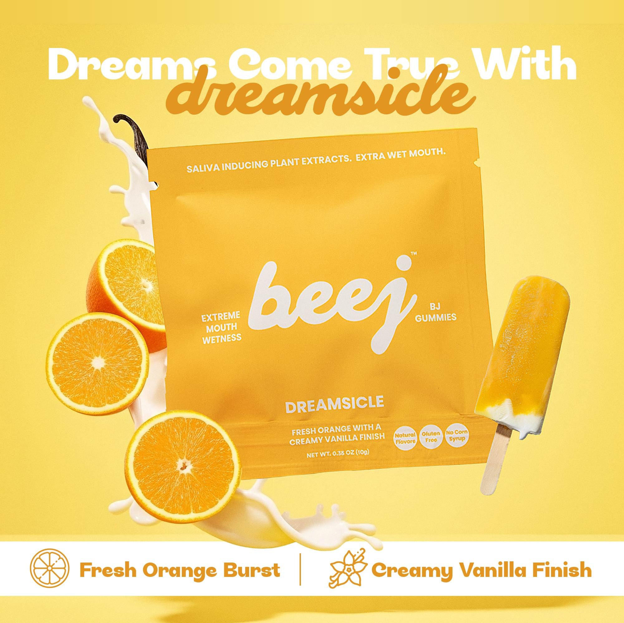 Gummies BEEJ saveur orange-vanille, douceur gourmande à partager.