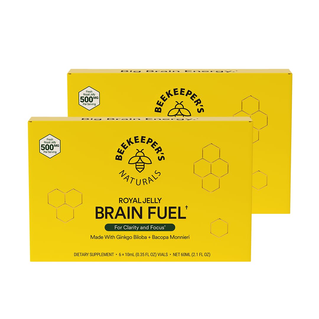 Beekeeper's Naturals B.LXR Brain Fuel, bouteille liquide pour concentration et clarté.