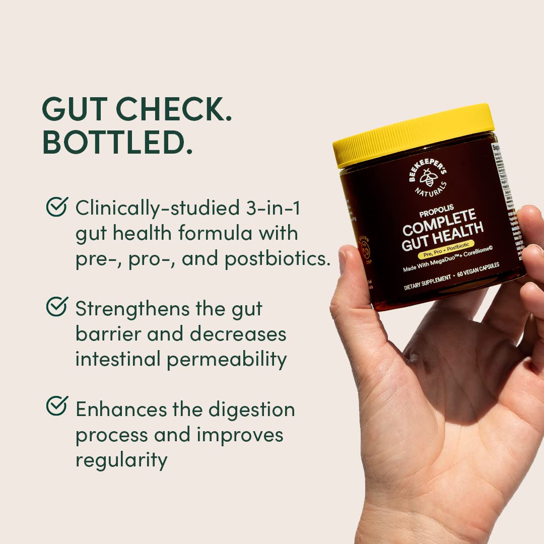 Beekeeper's Naturals Complete Gut Health – CoreBiome, postbiotiques et inflammation normale