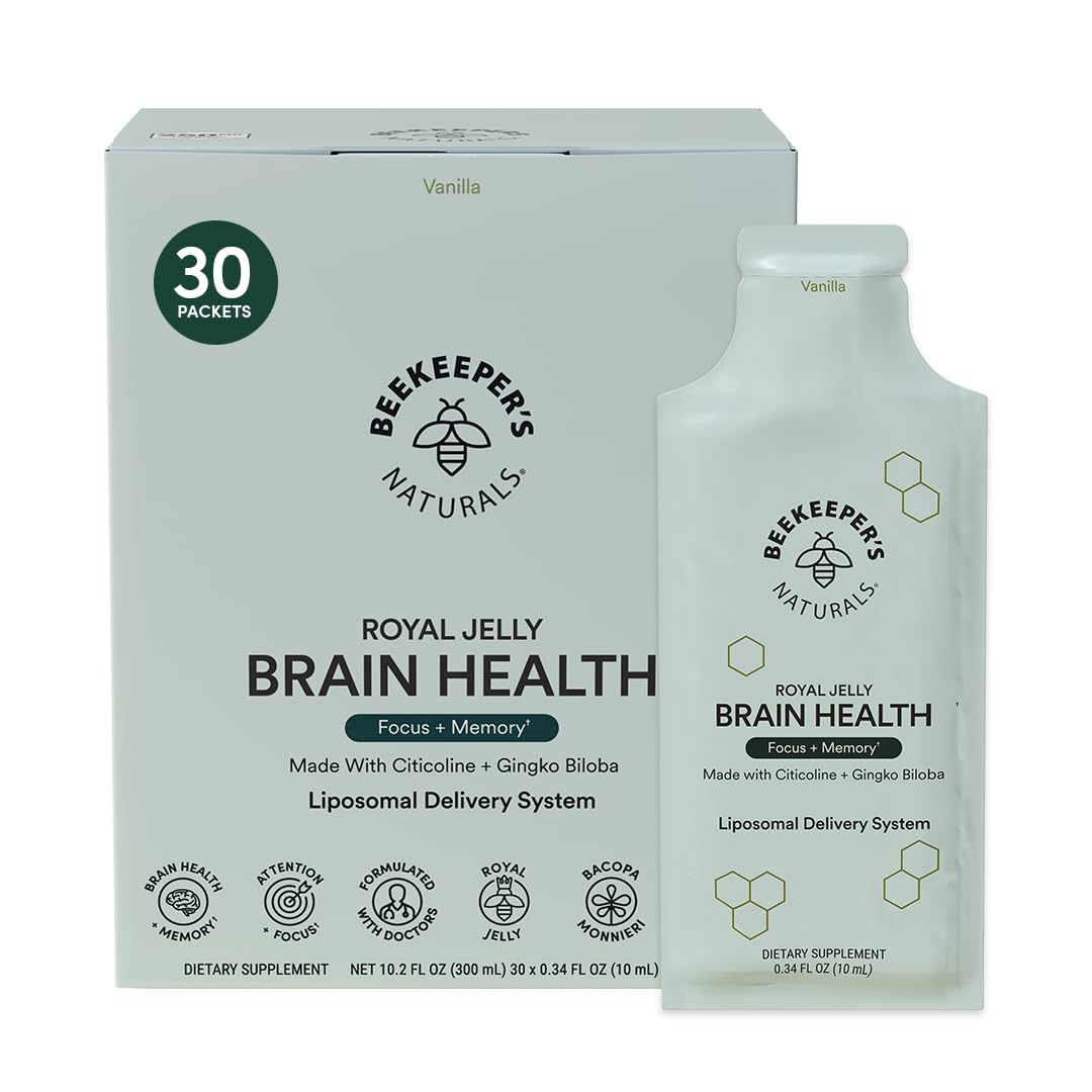Beekeeper's Naturals – dosettes liposomales cerveau pour absorption rapide des nutriments.