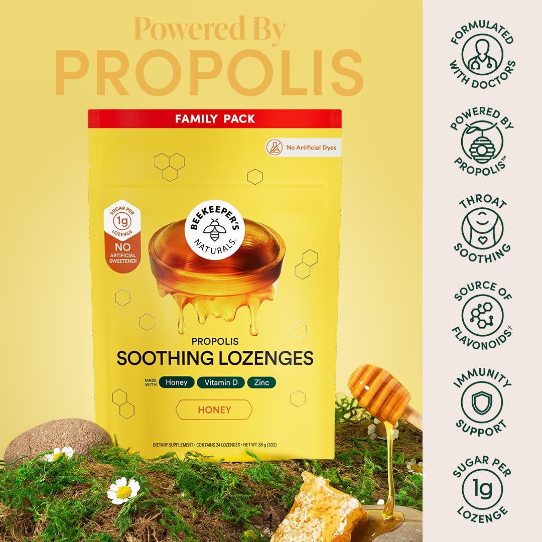 Beekeeper's Naturals emballage nouvelle formule, toujours fiable et pratique.