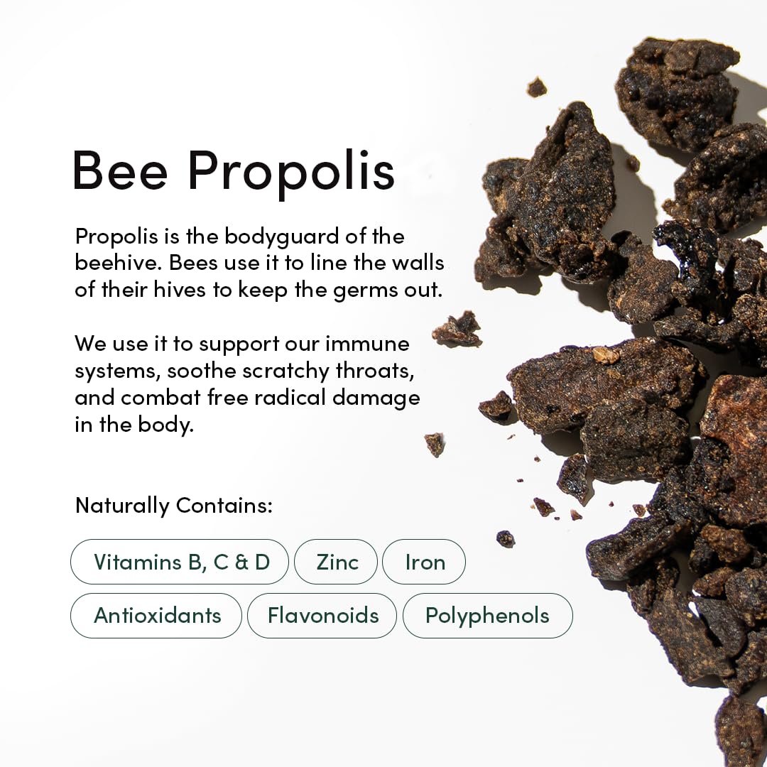 Beekeeper's Naturals – sucette propolis vitamine D miel, support nutritionnel possible