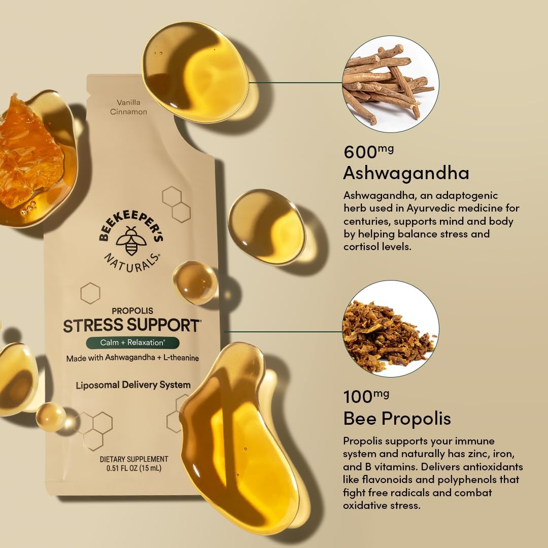Beekeeper's Naturals Stress Support: capsules liposomales adaptées à une routine quotidienne