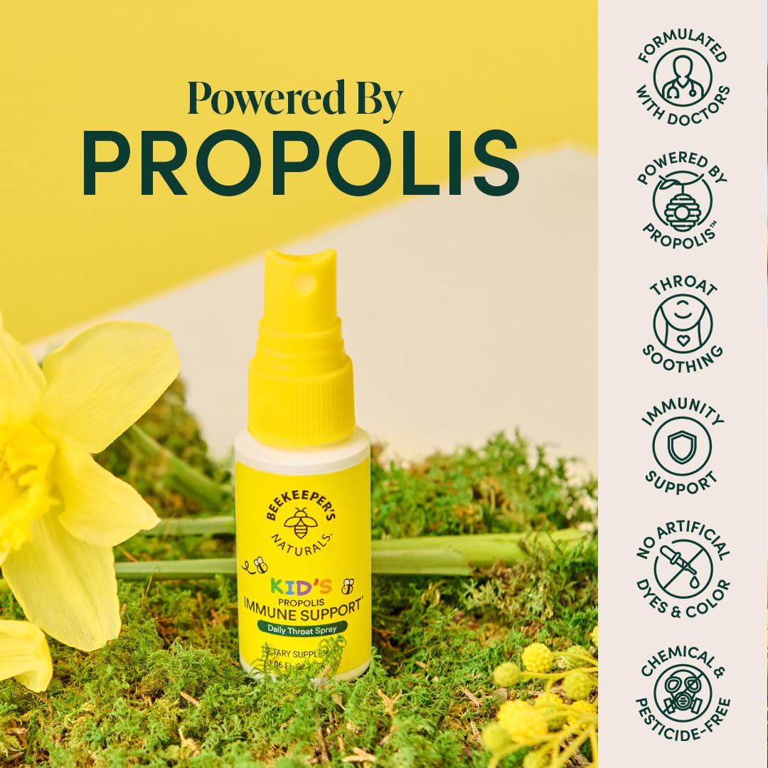 Beekeeper's Naturals Propolis Enfants – texture miel douce pour la gorge