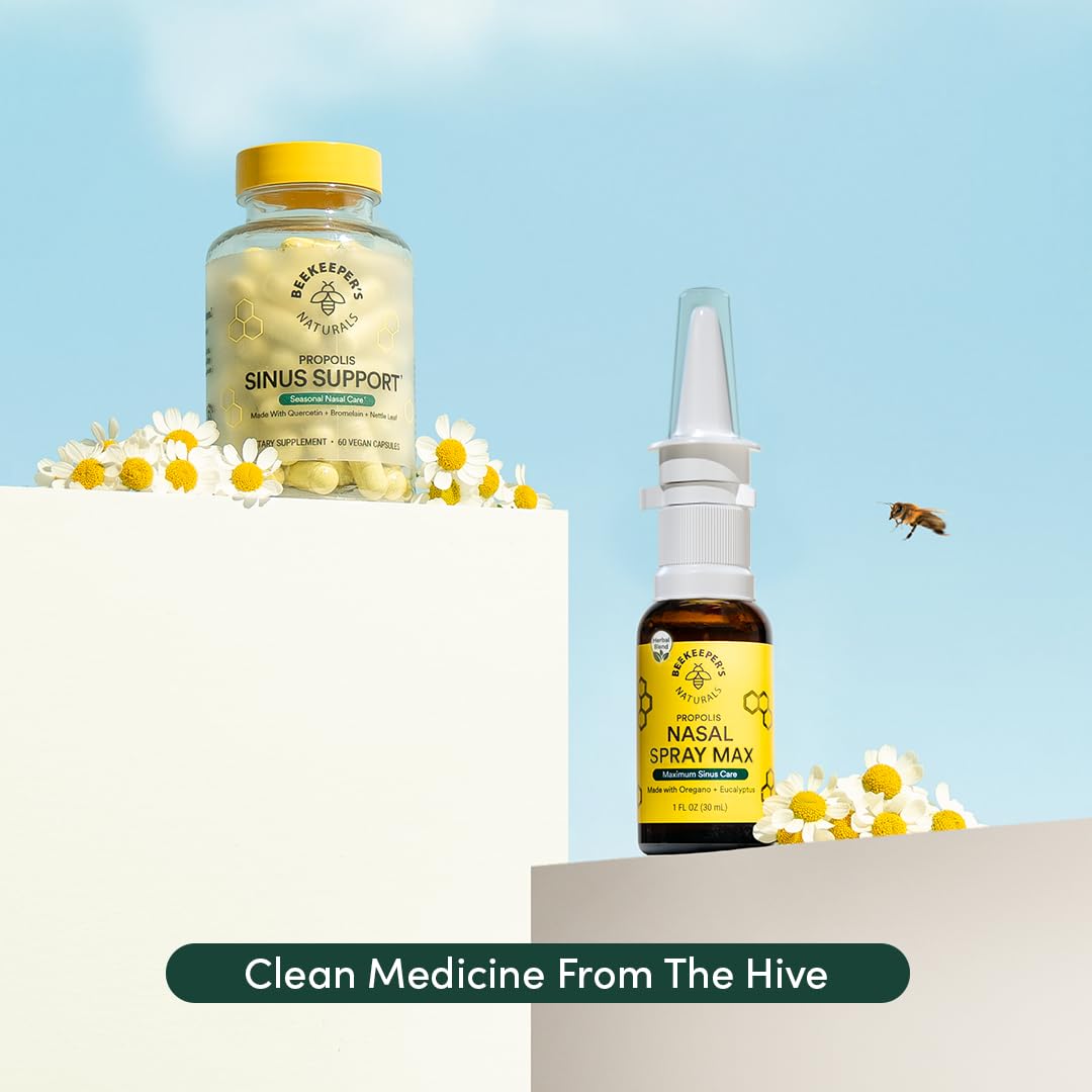 Beekeeper's Naturals Propolis Nasal Rinse Max, emballage sûr – utilisation quotidienne facilitée.