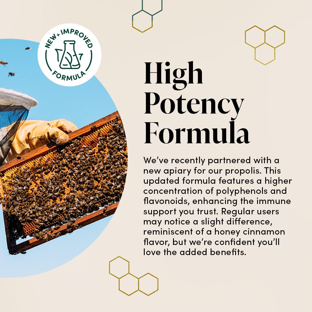 Beekeeper's Naturals Propolis Spray – arôme miel cannelle agréable.