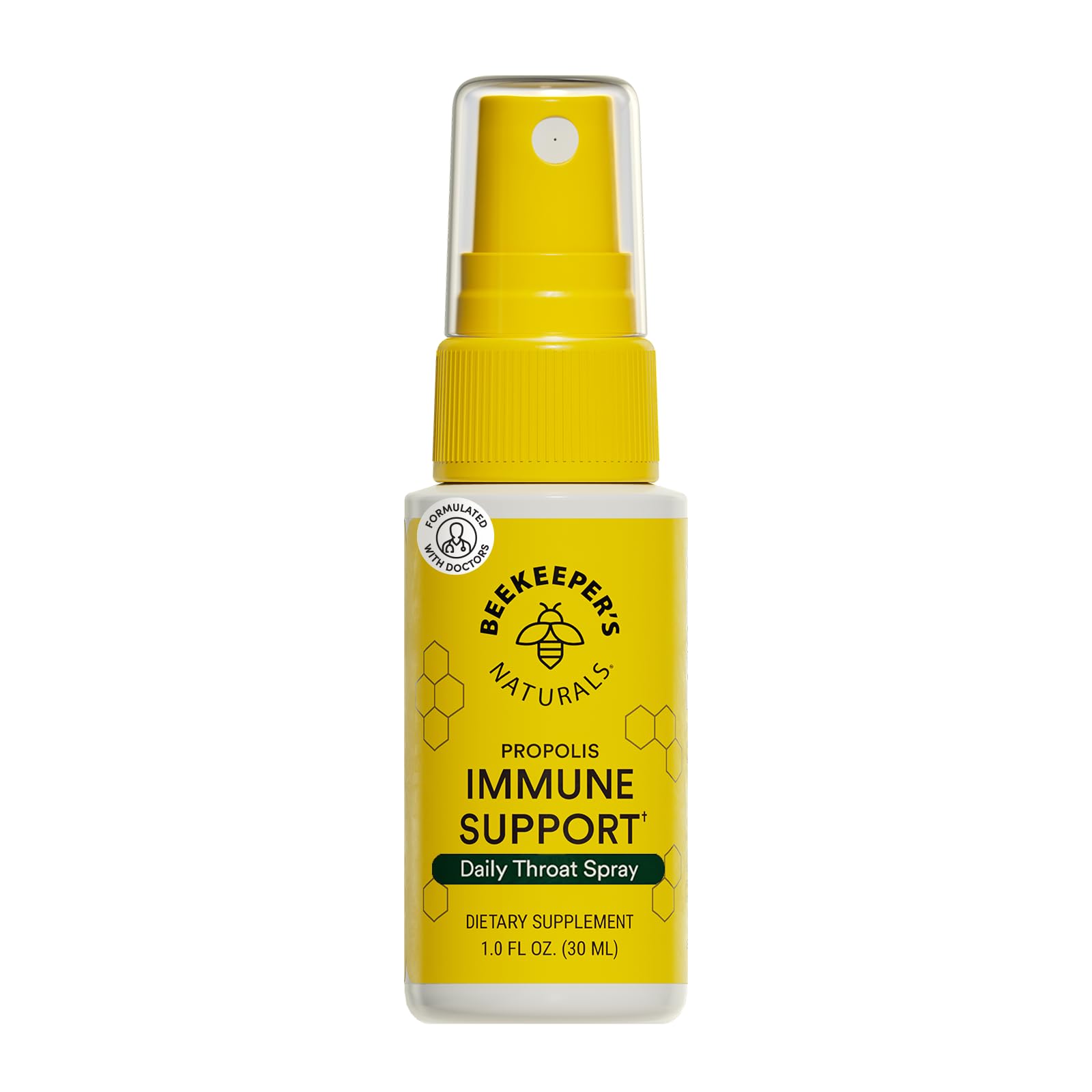 Beekeeper's Naturals Propolis Spray – bouteille, soutien immunitaire potentiel et confort de gorge