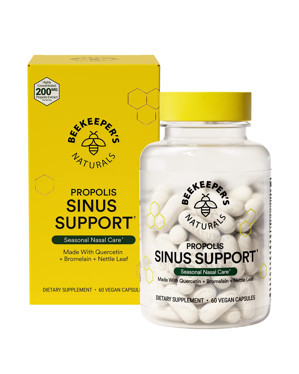 Beekeeper's Naturals quercetine - comprimés, soutien nasal potentiel.