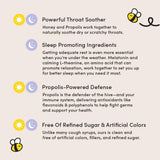 Beekeeper's Naturals Sirop Toux Enfants Nuit – soutien respiratoire pendant le sommeil.