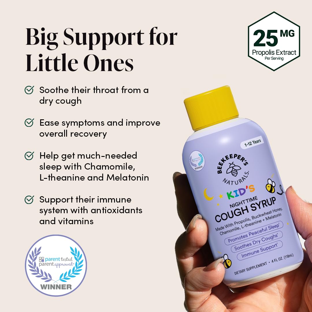 Beekeeper's Naturals Chamomille et L-théanine favorisent un sommeil paisible