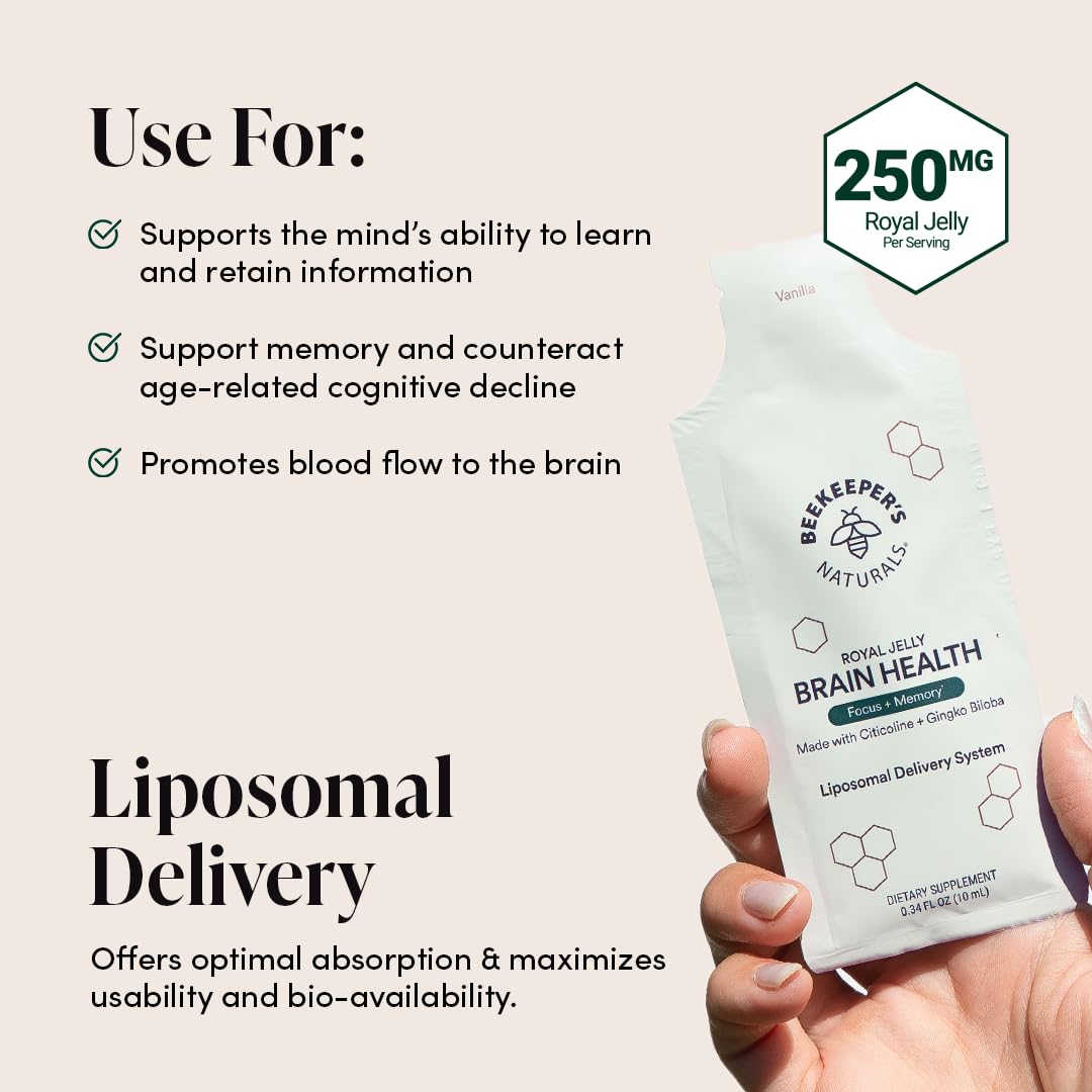 Citocoline Cognizin 500 mg Beekeeper's Naturals — mémoire et attention.