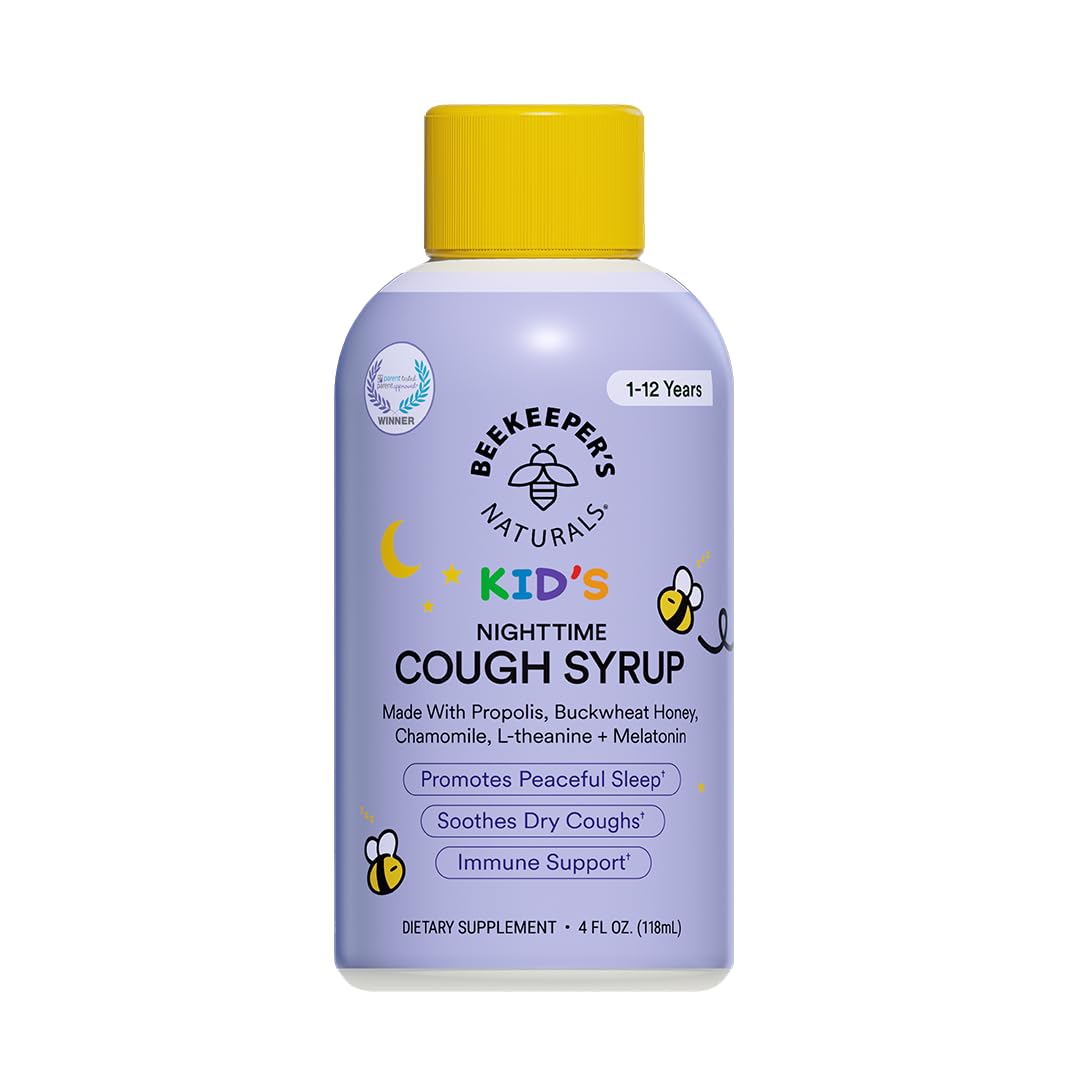 Beekeeper's Naturals propolis miel: soulagement naturel du toux chez l'enfant pendant la nuit