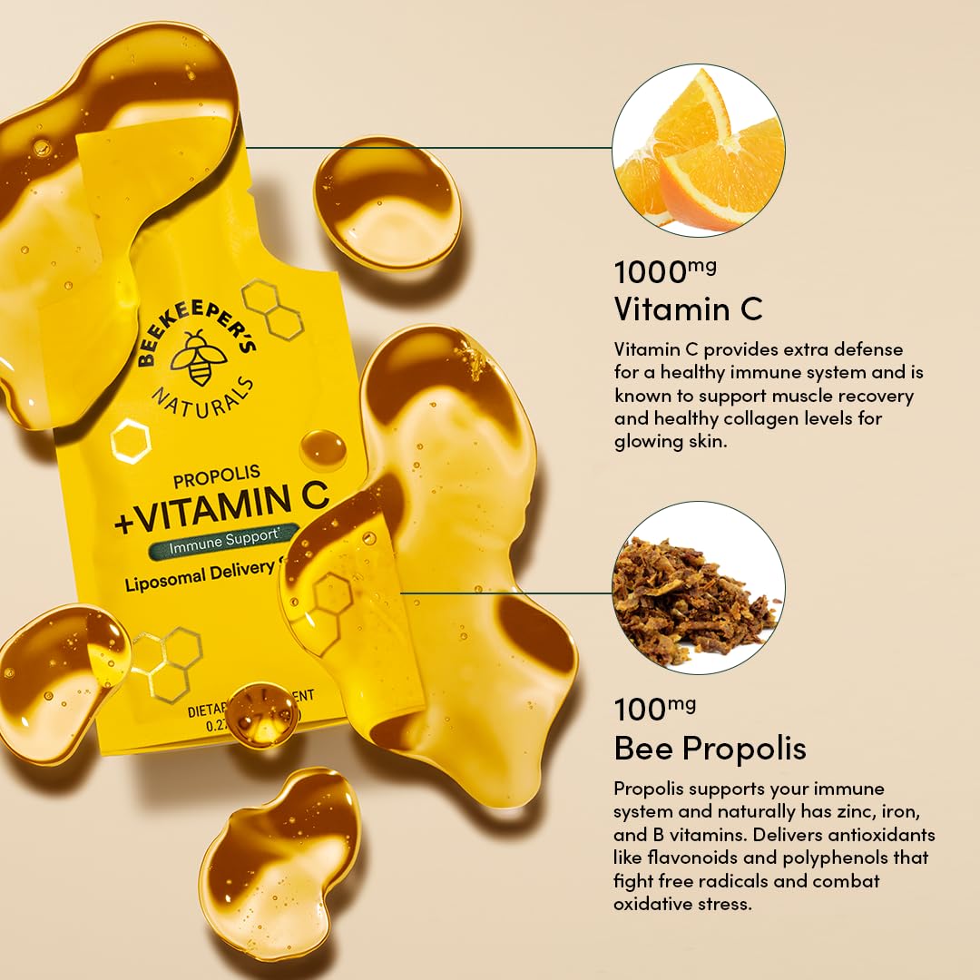 Beekeeper's Naturals Propolis Liposomal, défense naturelle potentielle et soutien immunitaire.