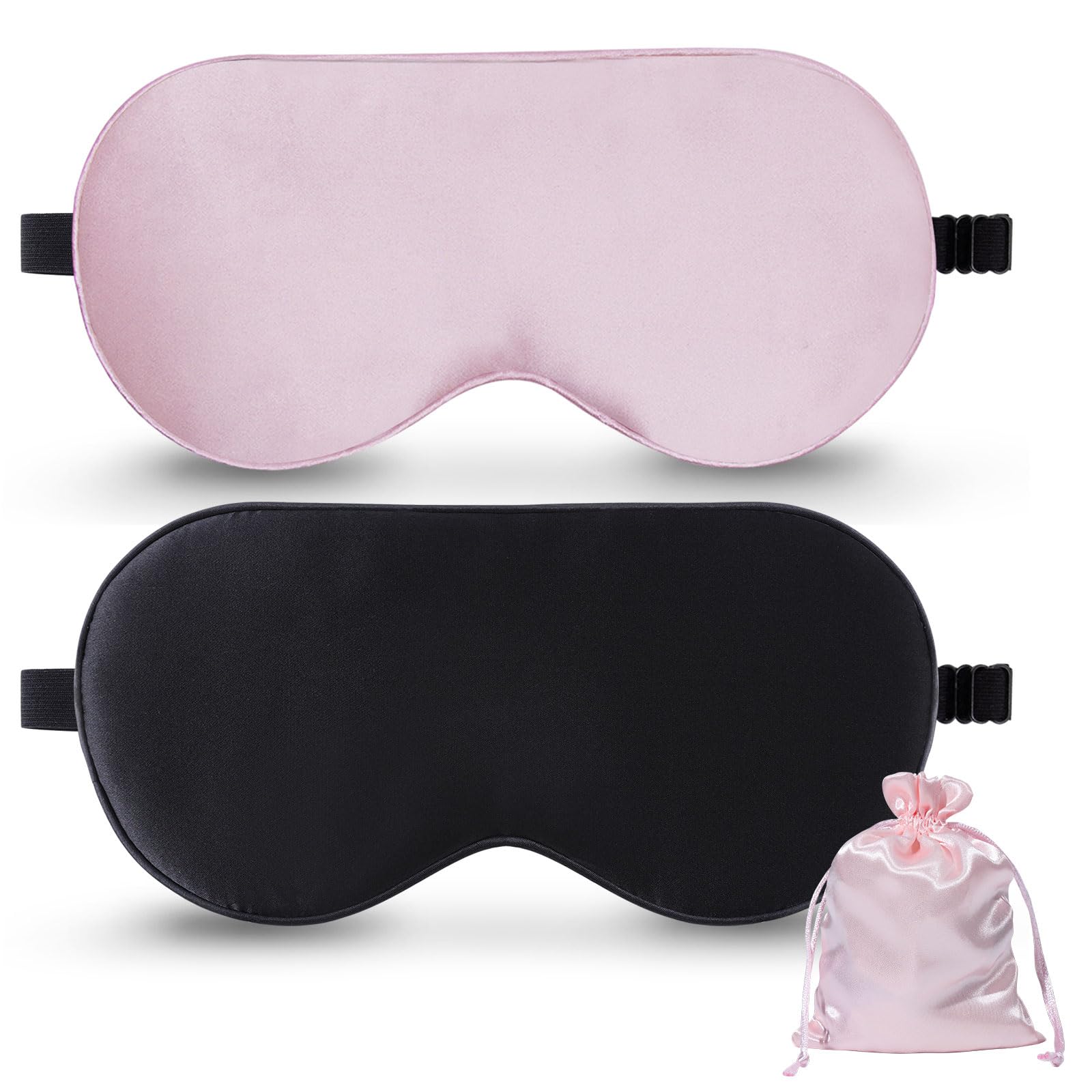 BeeVines masque soie mûrier pack2 bloque la lumière pour dormir paisiblement