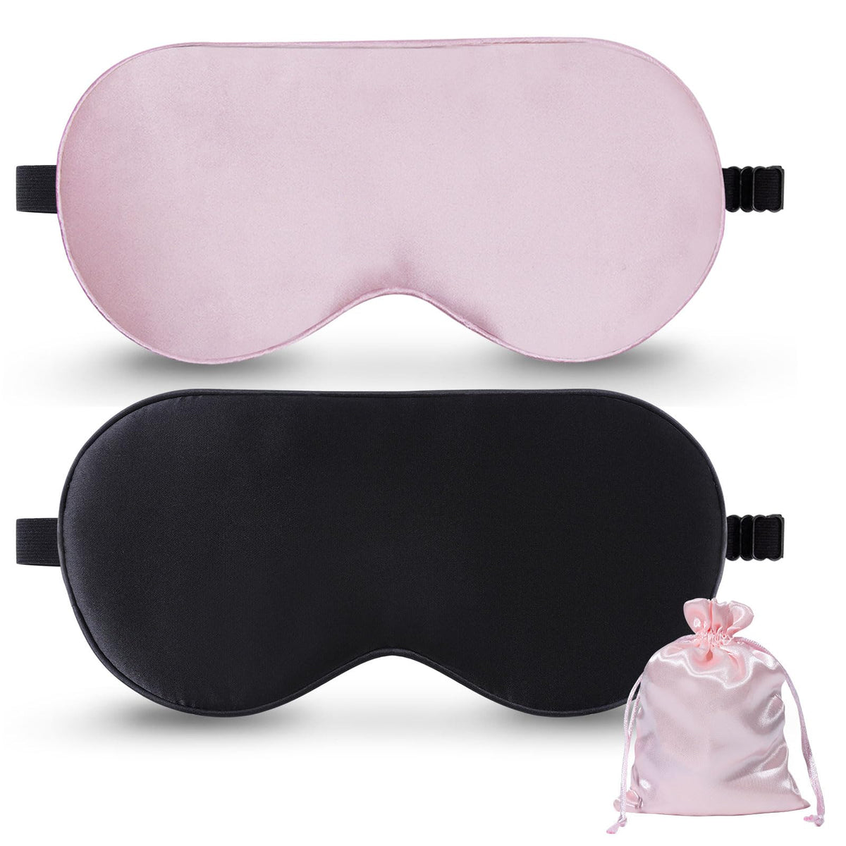 BeeVines masque soie mûrier pack2 bloque la lumière pour dormir paisiblement