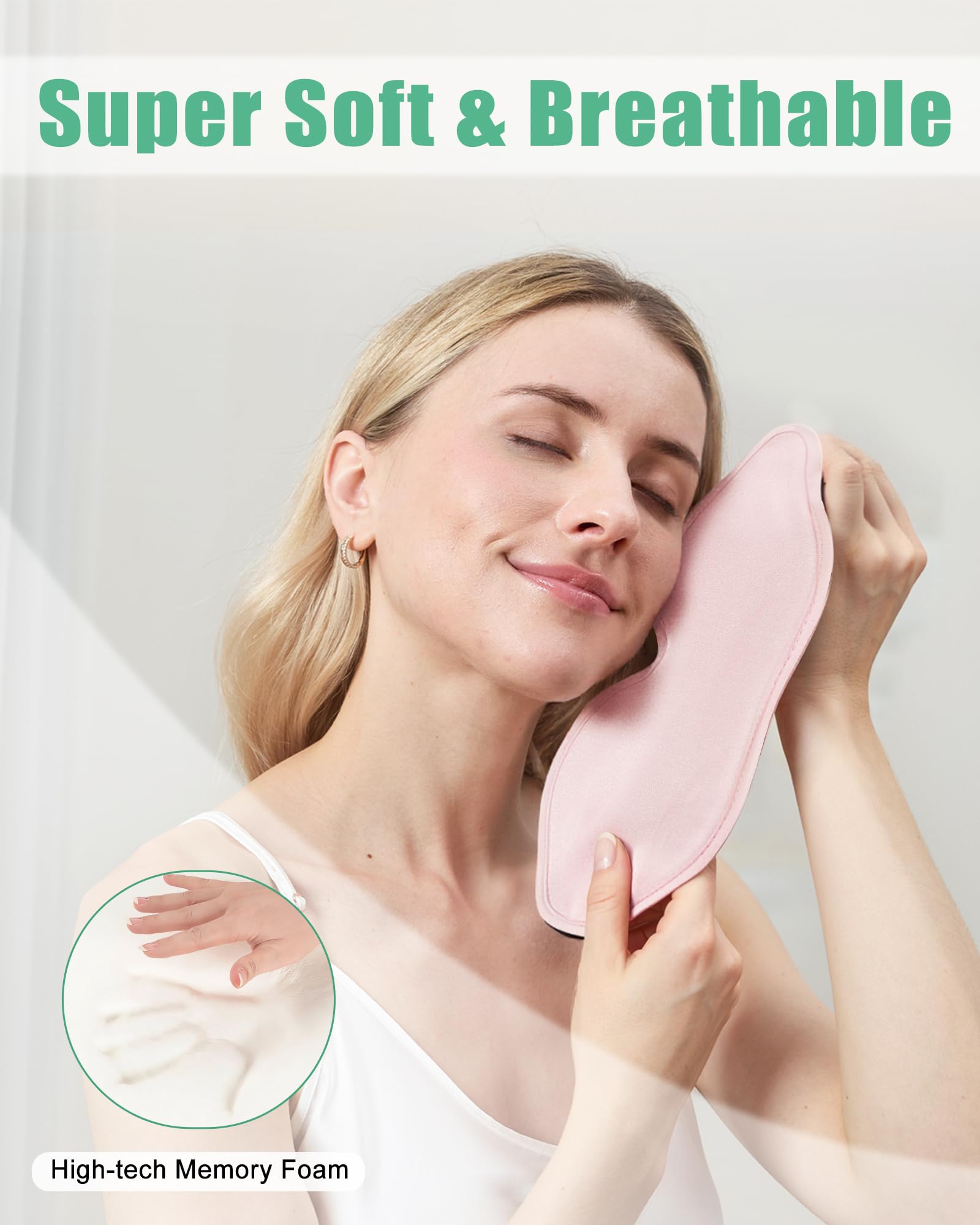 BeeVines masque sommeil extensions cils – espace libre autour des yeux pour lash extensions.