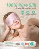 BeeVines masque sommeil soie Mulberry, design léger et confort durable.